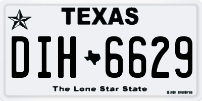 TX license plate DIH6629