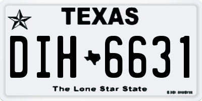 TX license plate DIH6631