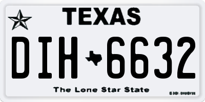TX license plate DIH6632