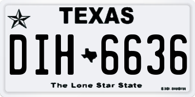 TX license plate DIH6636