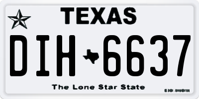 TX license plate DIH6637