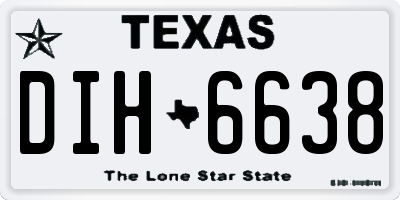 TX license plate DIH6638