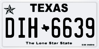 TX license plate DIH6639