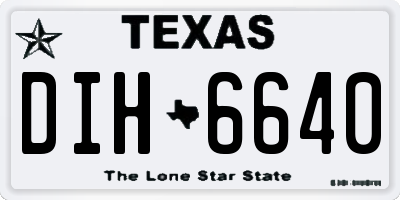 TX license plate DIH6640