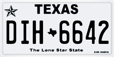 TX license plate DIH6642