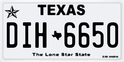 TX license plate DIH6650