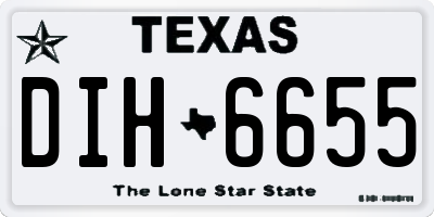 TX license plate DIH6655