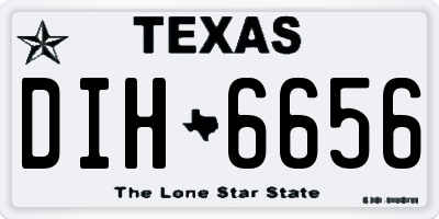 TX license plate DIH6656