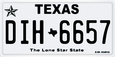 TX license plate DIH6657