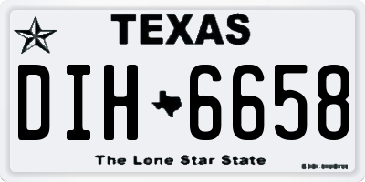 TX license plate DIH6658