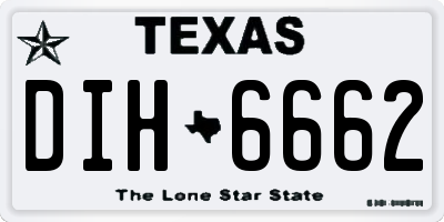TX license plate DIH6662