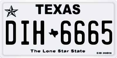 TX license plate DIH6665