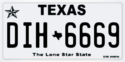 TX license plate DIH6669