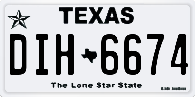 TX license plate DIH6674