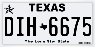 TX license plate DIH6675