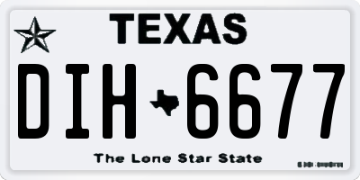 TX license plate DIH6677