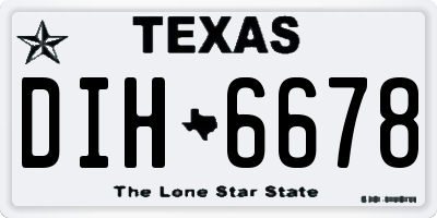 TX license plate DIH6678