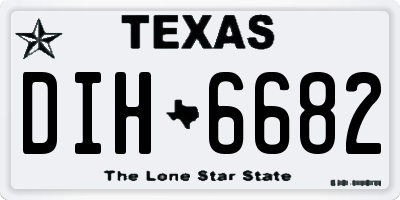 TX license plate DIH6682