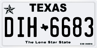 TX license plate DIH6683