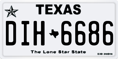 TX license plate DIH6686