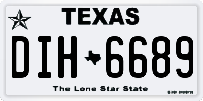 TX license plate DIH6689