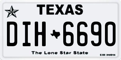 TX license plate DIH6690