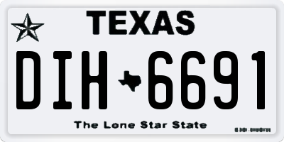 TX license plate DIH6691