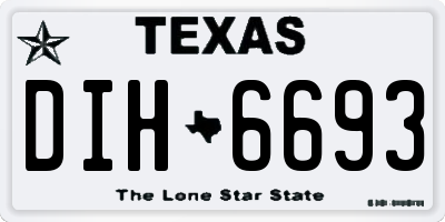 TX license plate DIH6693