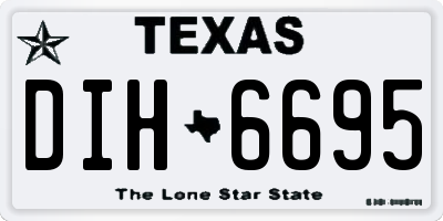 TX license plate DIH6695