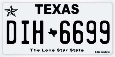 TX license plate DIH6699