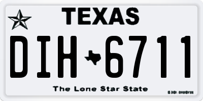 TX license plate DIH6711