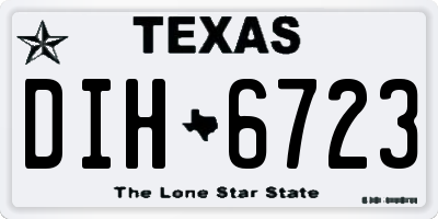 TX license plate DIH6723
