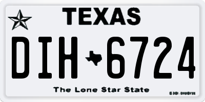 TX license plate DIH6724