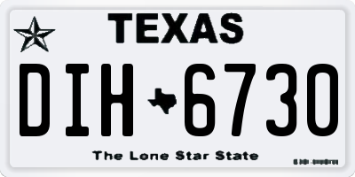 TX license plate DIH6730