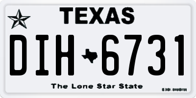 TX license plate DIH6731