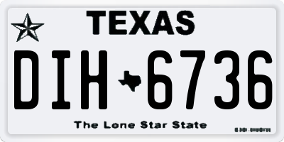 TX license plate DIH6736