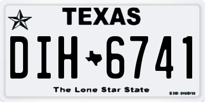 TX license plate DIH6741