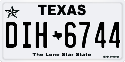 TX license plate DIH6744