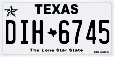 TX license plate DIH6745