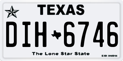 TX license plate DIH6746