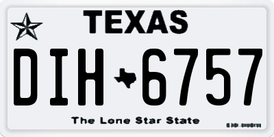 TX license plate DIH6757