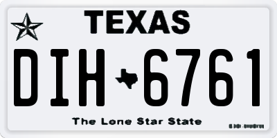 TX license plate DIH6761