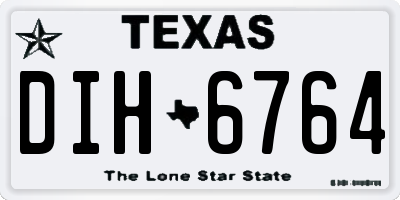 TX license plate DIH6764
