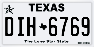 TX license plate DIH6769