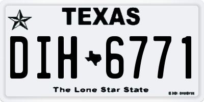 TX license plate DIH6771