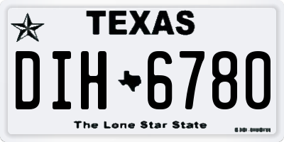 TX license plate DIH6780