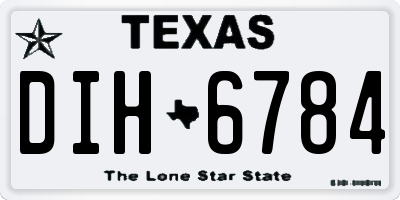 TX license plate DIH6784
