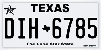 TX license plate DIH6785