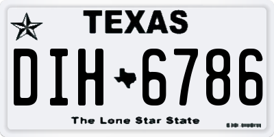 TX license plate DIH6786