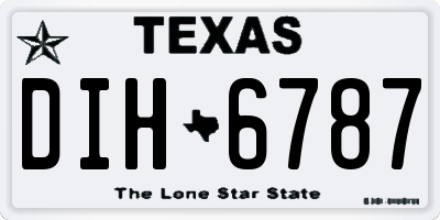 TX license plate DIH6787